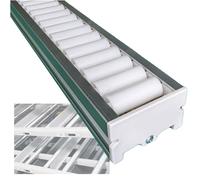 Aluminum Alloy Conveyor Skate Wheel Flow Rail - 47.2in Unloading Pulley Wheels for Efficient Conveyor Systems Heavy-Duty Sliding Track for Smooth Material Handling