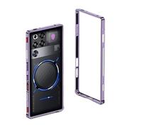 Aluminum Alloy Cooling Bumper Case For Redmagic 11 Pro Red Magic 11Pro+ Metal Frame Heat Dissipation Protective Hard Back Bumpers(Purple,RedMagic 11 Pro)