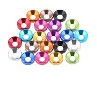 Aluminum Alloy Counterbore Washers, Aluminum Countersunk Washers M2 .5 M3 M4 M5 M6 M8 Multicolor 10 pcs(Black,M2 10)