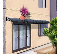Aluminum Alloy Curved Awning for Windows & Doors Waterproof & Impact Resistant Polycarbonate Cover UV Protection from Rain & Snow Quiet Operation Outdoor Use