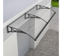 Aluminum Alloy Curved Canopy for Front Door - Weatherproof Overhead Cover Rain & Snow Resistant Wind Shield Various Perfect for Home Entryway