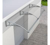 Aluminum Alloy Curved Canopy for Front Door - Weatherproof Overhead Shelter Wind Resistant Rain & Snow Safe Various for Entryway Protection