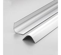 Aluminum Alloy Curved Edge Trim, 1m*3pcs Outdoor Edge Protection Rail, Tile Trim Corner Profile for Edge Guard, Tile Edge Protector for Bathroom & Garden Use(Matte Silver,12x12mm)