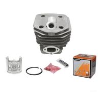 Aluminum Alloy Cylinder Assembly For 154xp 254xp H254 Chainsaw Parts 45mm Bore For Piston Kit Silver Finish Lightweight Build For Professional Forestry Cutting Tasks Reliable Engine Spare Component