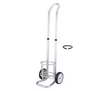 Aluminum Alloy Cylinder Cart for Storage Propane/Nitrogen Tank, with Adjustable Height & Locking Wheels, Rolling Tank Trolley for Medical & Industrial Use, Fits 2L to 15L Cylinders(12cm/4.7 in)