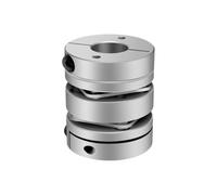 Aluminum Alloy D34L45 Double Diaphragm Coupling Elastic Connector D34mm L45mm Ball Screw Step Servo Motor Encoder Computer(12.7X12.7)