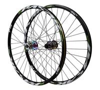 Aluminum Alloy Disc Brake Mountain Bike Wheels, 32H Spokes Double Wall Rims Front 2 Rear 4 Bearings For 24/26/27.5/29in Bike