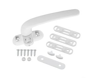 Aluminum Alloy Door and Window Handle with Integrated Anti Theft Lock for Reliable Security, Comfortable Grip, and Easy Installation and Removal (White Right)