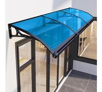 Aluminum Alloy Door Awning Canopy Large Polycarbonate Front Door Awning UV & Rain Protection Modern Design 80x240cm (32x95in) - Durable Outdoor Shelter