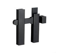 Aluminum Alloy Door Bolt 82mm Matte Black Finish(Black-No punching)