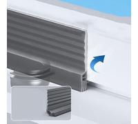 Aluminum Alloy Door Bottom Seal Strip with TPE Windproof & Soundproof Gasket, 400 cm Adjustable Length, Peel-and- Acrylic for Residen(Black)