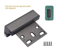 Aluminum Alloy Door Latch Security Buckle - No-Drill Anti-Theft Indoor Door Lock with 180° Swing Compatibility, Silent Rubber Padding & Quick-Rel(Gray)