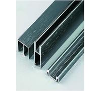 Aluminum Alloy Door Track Set for 5/8mm Thick Panels Glass Door Hardware Window Sliding Track Easy Quick Installation(Gray,200cm/6.6ft)