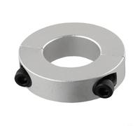 Aluminum Alloy Double Split Shaft Collar Clamp 6mm-40mm ID Stop Ring Fixing Clamping Ring for Industrial CNC Machine Tools Silver Color Two Piece Design 1pcs(28mm)