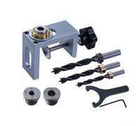 Aluminum Alloy Dowel Drill Guide Jig for Woodworking Cabinet Punching Rebounder Locator Suitable for 8mm 10mm 12mm Drill Sleeves and 18 52mm Thick Boards (12mm)