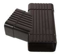 Aluminum Alloy Downspout Y Pipe Fitting 60x80mm for Roof Gutter Systems | Brown Colour, Leak-proof Casting, Efficient Multi-directional Rainwater Flow, Prevents Overflow and Exterior Water Damage