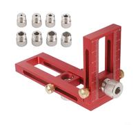 Aluminum Alloy Drill Hole Guide Kit with 8 Bushings | For Precision Woodworking Jig for Accurate Angled Drilling | Portable Positioning Tool for Furniture Carpentry and