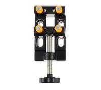 Aluminum Alloy Drill Press Vise Table Clamp for Precision Crafting | Black Finish, 12x6.1x3.5cm Size, Screw Nut Adjustment, for Watch Parts and Jewellery Work