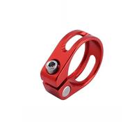 Aluminum Alloy Dropper Post Seat Clamp, 31.8mm & 34.9mm Seat Tube Clamp Compatible with 27.2/28.6/31.6mm MTB Dropper Seatpost, Seatpost Clamp for Mountain Bike(31.8mm Red)
