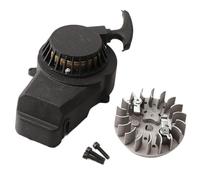 Aluminum Alloy Easy Pull Start Starter + Flywheel+Screw Claw For 47cc 49cc Pocket Dirt Bike Crosser ATV Quad Minimoto Kickstarters & Parts(Hand pull flywheel)