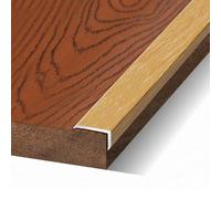 Aluminum Alloy Ed Trim Wood Grain h 30mm x 20mm Right Angle for Hardwood Laminate Stair Protect 60-150cm Light Oak & Slish Solut