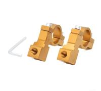 Aluminum Alloy Electric Motorcycle Rearview Mirror Base Fixed Installation Frame With 8mm Aperture For Secure Viewing Angle Single Pack(2PCS yellow)