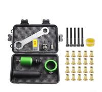 Aluminum Alloy Electric Rivet Tool Adapter Kit Converts Drill To Rivet Includes Five Mandrels And Twenty Nuts For M3 To M8 Sizes Lightweight Cordless Nut Setter For Tight Spaces Auto And Home Use(4)