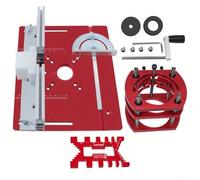 Aluminum Alloy Electric Wood Milling Flip Plate for Router Table - Woodworking Tool for Trimmers -Wide Compatibility for Various Router Tables(Red)