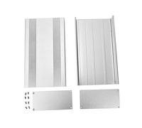 Aluminum Alloy Electronic Case Enclosure Box, Project Box for Printed Circuit Board, Sandblast Oxidized Silver Protective Case with Baffle and Screws, Heat Dissipating Aluminum She