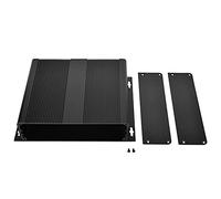 Aluminum Alloy Electronic Project Box | 1.25-1.5mm Thick Flap Protection | PCB Enclosure for Controllers/Decoders/DIY | 48x204x160mm Sandblasted Black