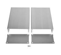 Aluminum Alloy Electronic Project Case for Printed Circuit Board, Sand Silver Enclosure with Baffles, Heat Dissipating Shielding Box for DIY Controllers and Decoders