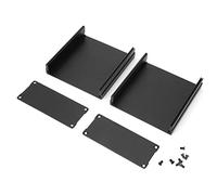 Aluminum Alloy Electronics Enclosure - Metal Project Box, Small Electronic Project Box, Heat Dissipation & EMI Shielding, Durable DIY Split Design, Matte Black