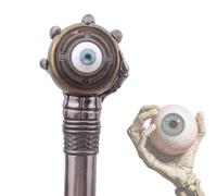 Aluminum Alloy Evil Wizard Walking Cane for Men and Women, Gothic Decorative Ornate Metal Cane with Ergonomic Handle, Walking Stick for Senior