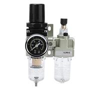 Aluminum Alloy Filter Pressure Regulator Kit with Gauge for and Automation Equipment - Modular Component for Pneumatic Systems, Air Filtration, and Oil Water Separation