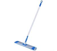 Aluminum Alloy Flat Mop with Squeeze Wringer Mechanism, Microfiber Dust Mop Head for Hospital and Hotel Cleaning, 360 Degree Rotating Handle(D)