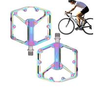 Aluminum Alloy Flat Platform Replacement Road Pedals | Wide Mountain Bike Pedals for Cycling, Hiking, Walking, Exercise, Training, Men and Women