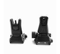 Aluminum Alloy Flip Up Sight Mounts Set, Back-Up Front & Rear Sites Iron Sights Set Fit Picatinny/Weaver Rail