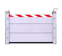 Aluminum Alloy Flood Defence Barrier 72.5 82.5 92.5 102.5 112.5 122.5cm Mobile Flood Protection Barrier Door Flood Protection Water Deflector for Home/Garage/Basement(H 60,L 112.5cm)