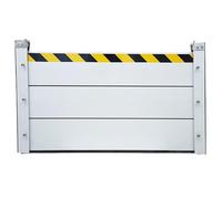 Aluminum Alloy Flood Defence Barrier on Doors, With Reflective Warning Strip, Removable Flood Panel Water Stopper Board,For Driveways, Rivers, Construction,001,210 * 60cm