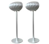 Aluminum Alloy Floor Speaker Stand with Secure Screw Fixing and Hidden Power Cord Design, Perfect for Home Audio Setup, Silver Finish