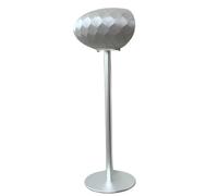 Aluminum Alloy Floor Speaker Stand with Secure Screw Fixing and Hidden Power Cord Design, Perfect for Home Audio Setup, Silver Finish
