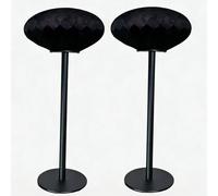 Aluminum Alloy Floor Speaker Stand with Secure Screw Fixing and Hidden Power Cord Design, Perfect for Home Audio Setup, Silver Finish
