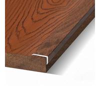 Aluminum Alloy Floor Transition Strip, L-Shape, for Hardwood & Laminate, 60-150 cm, Light Walnut, 15mm x 8mm, Durable & Stylish Stair Protection Edge