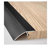Aluminum Alloy Floor Transition Strip Seamless Threshold Reducer for Carpets, Tiles & Laminate Floors No Tools Needed, Multi-Surface Bridge(Black)