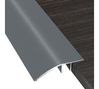 Aluminum alloy floor transition strip, suitable for 1.8cm height difference, aluminum alloy material, matte treatment, suitable for home/commercial/office use(Grey)