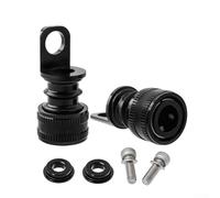 Aluminum alloy foldable bike pedal with quick release mounting bracket, compatible with multiple installation methods and standard brackets (A couple of black)