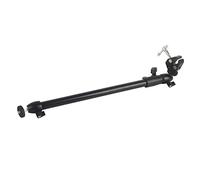 Aluminum Alloy Foldable Camera Video Slider Support Rod, Retractable Tripod Rod with 360° Rotation Platform, Universal 1/4" Screw Clamp for 10-50cm Rails