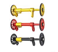Aluminum Alloy Folding Bike Extension Rod For Brompton Easy Wheel Stand Telescopic Design Enhances Pushing Stability(Black)