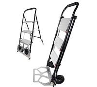 Aluminum Alloy Folding Hand Truck with 90kg Capacity Anti-Puncture PVC Wheels Versatile Gold & Silver Garden Trolley Ideal for Shopping & Outdoor Use (Style #6)