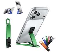 Aluminum Alloy Folding Phone Stand, Portable Mini Keychain Universal Desktop Holder, Foldable Mini Keychain Phone Holder, Lightweight 22g Multifunctional Phones Support (green)